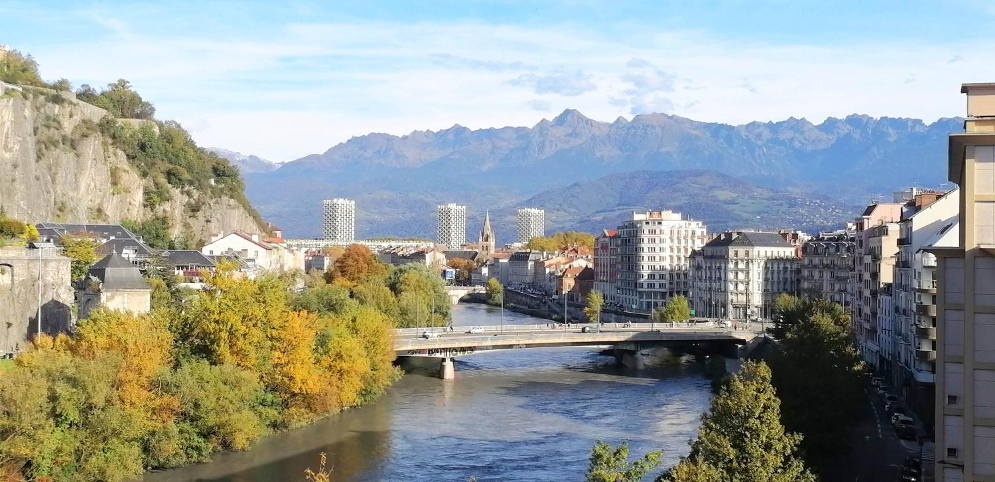 Appartement Hagaki Vue Panoramique Proche Gare Netflix Grenoble Bagian luar foto